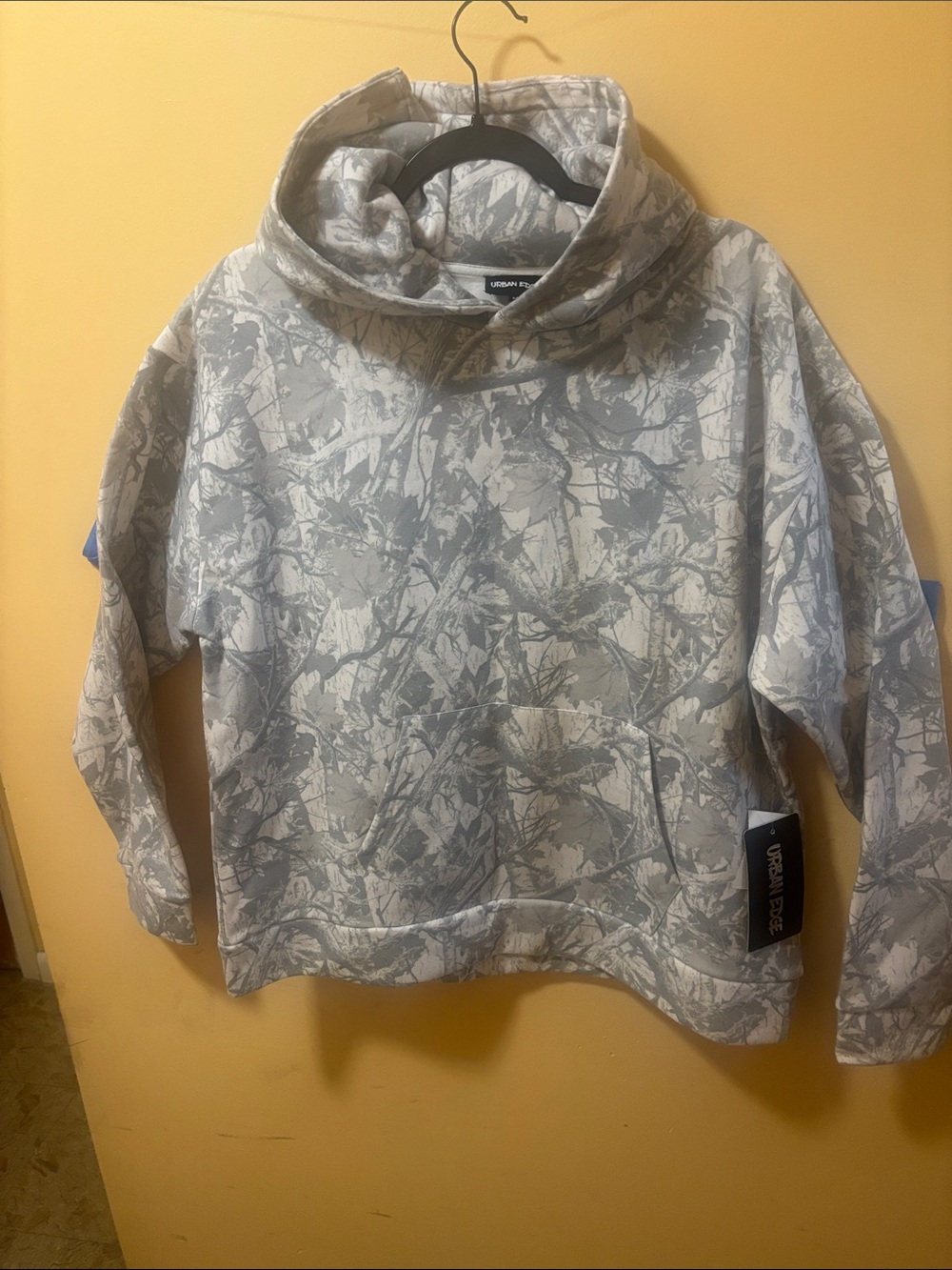 Urban Pipeline Gray Cowl-Neck Leaf Print Sweater